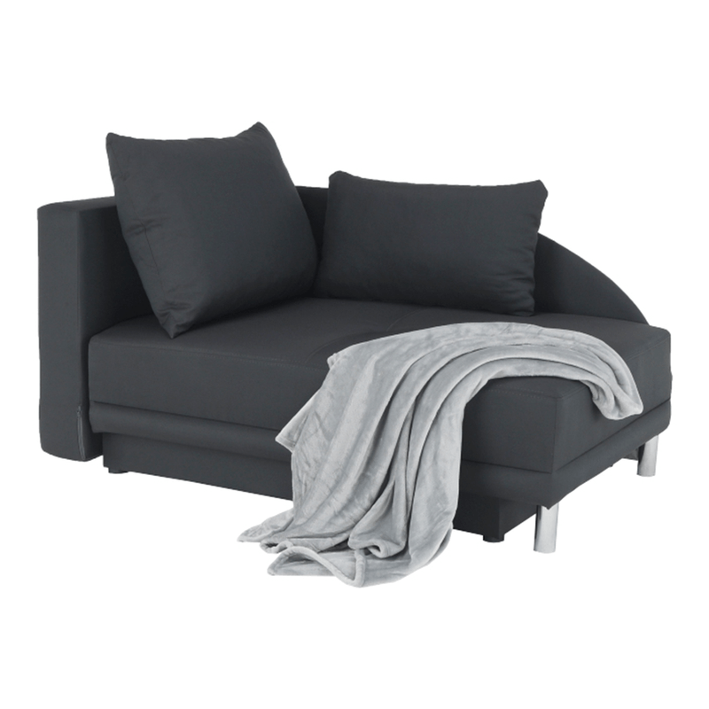 Casa si Gradina - Mobilier - Canapele si coltare - Coltare - Coltar extensibil, material textil gri-negru, stanga, LAUREL - Infinity.ro