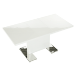 Casa si Gradina - Mobilier - Mese si birouri - Mese bucatarie si dining - Masa dining, alba HG, 120-160x80 cm, IRAKOL - Infinity.ro