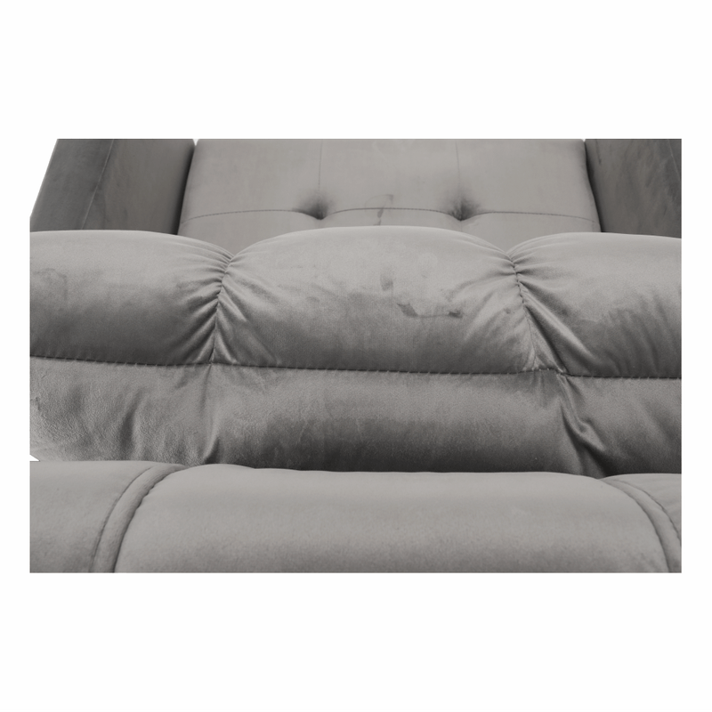 Casa si Gradina - Mobilier - Scaune si fotolii - Fotolii - Fotoliu extensibil, catifea Velvet gri deschis, IGRIM - Infinity.ro