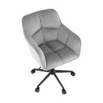 Casa si Gradina - Mobilier - Scaune si fotolii - Scaune - Fotoliu de birou, material catifea gri  /metal, HAGRID - Infinity.ro