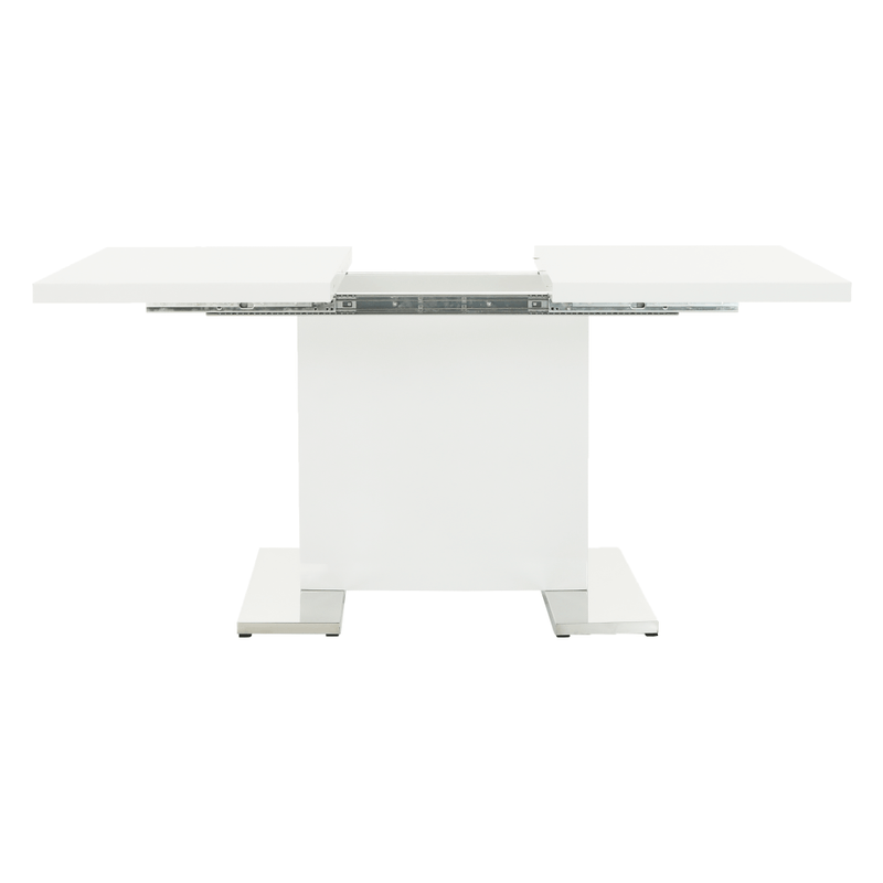 Casa si Gradina - Mobilier - Mese si birouri - Mese bucatarie si dining - Masa dining, alba HG, 120-160x80 cm, IRAKOL - Infinity.ro