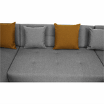 Casa si Gradina - Mobilier - Canapele si coltare - Canapele - Canapea, gri/mustar, model stanga, BELLIS U - Infinity.ro