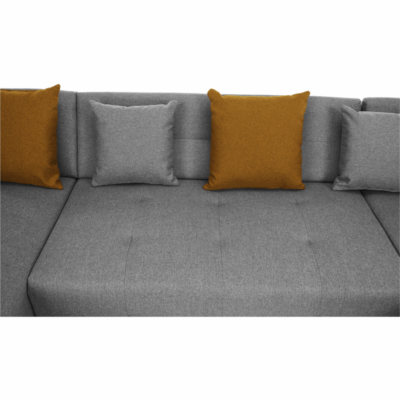 Casa si Gradina - Mobilier - Canapele si coltare - Canapele - Canapea, gri/mustar, model stanga, BELLIS U - Infinity.ro