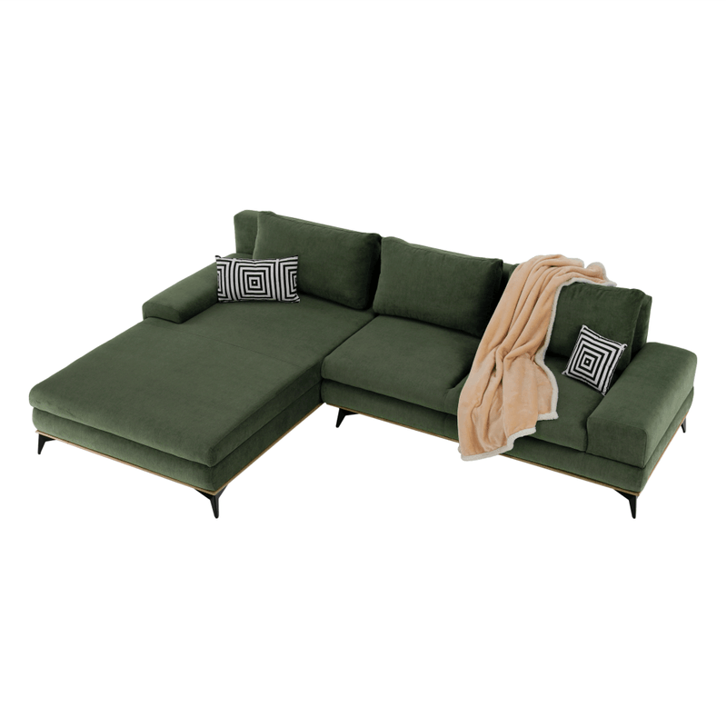 Casa si Gradina - Mobilier - Canapele si coltare - Canapele - Canapea, verde, model stanga, SELBY - Infinity.ro
