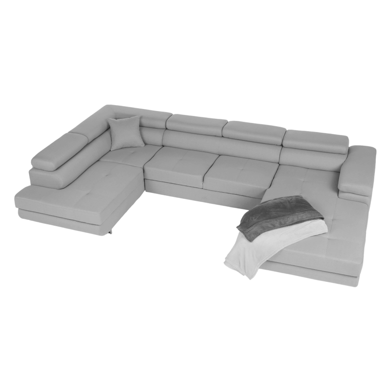 Casa si Gradina - Mobilier - Canapele si coltare - Coltare - Coltar, gri deschis, model stanga, AMARETO U - Infinity.ro