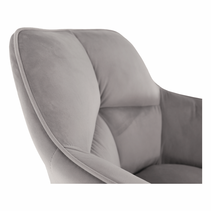 Casa si Gradina - Mobilier - Scaune si fotolii - Scaune - Fotoliu de birou, material catifea gri  /metal, HAGRID - Infinity.ro