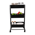 Casa si Gradina - Mobilier - Biblioteci si rafturi - Etajere - Etajera mobila, negru, VERNON - Infinity.ro