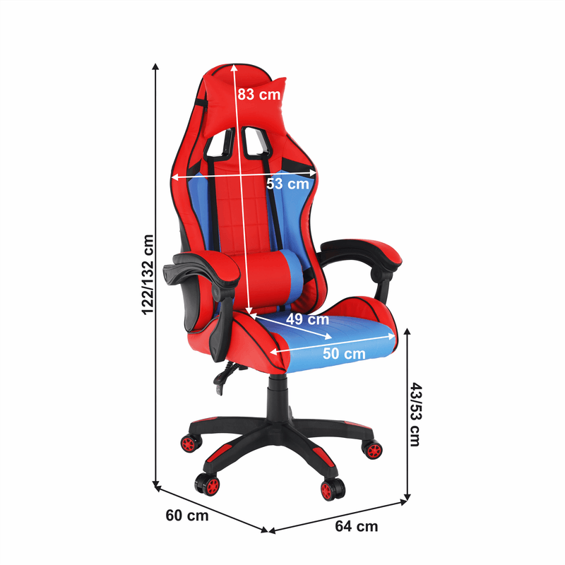 Casa si Gradina - Mobilier - Scaune si fotolii - Scaune - Scaun de birou / joc, albastru / rosu, SPIDEX - Infinity.ro
