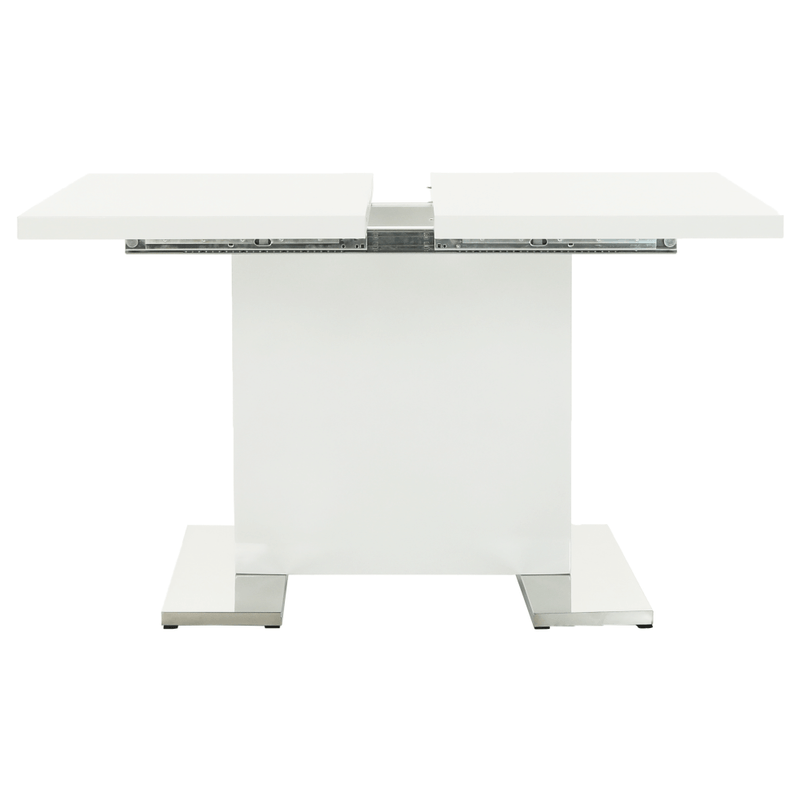Casa si Gradina - Mobilier - Mese si birouri - Mese bucatarie si dining - Masa dining, alba HG, 120-160x80 cm, IRAKOL - Infinity.ro