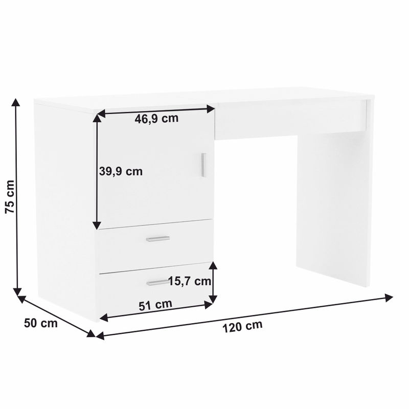 Casa si Gradina - Mobilier - Mese si birouri - Birouri - Masa multifunctionala/masa pentru croitori, alb, TAILOR - Infinity.ro