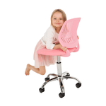 Casa si Gradina - Mobilier - Scaune si fotolii - Scaune - Scaun rotativ, SELVA, roz/crom - Infinity.ro