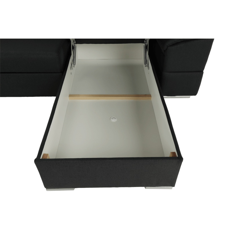 Casa si Gradina - Mobilier - Canapele si coltare - Coltare - Coltar, gri inchis, model dreapta, SEGORIA ROH U - Infinity.ro