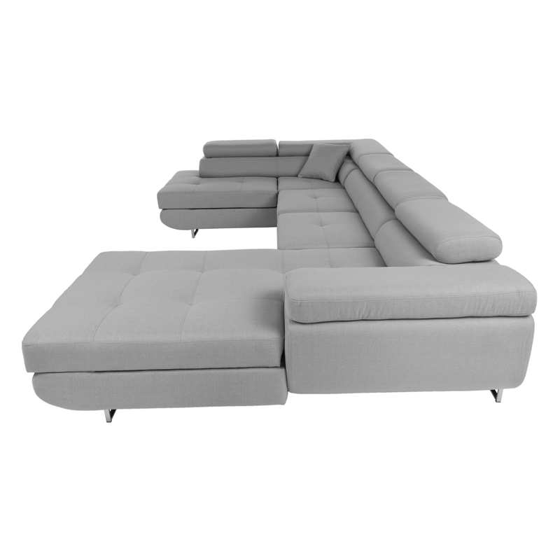 Casa si Gradina - Mobilier - Canapele si coltare - Coltare - Coltar, gri deschis, model stanga, AMARETO U - Infinity.ro