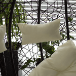 Casa si Gradina - Gradina si terasa - Mobilier exterior - Scaune si sezlonguri gradina - Scaun agatat dublu, maro/crem, DALVEA NEW - Infinity.ro