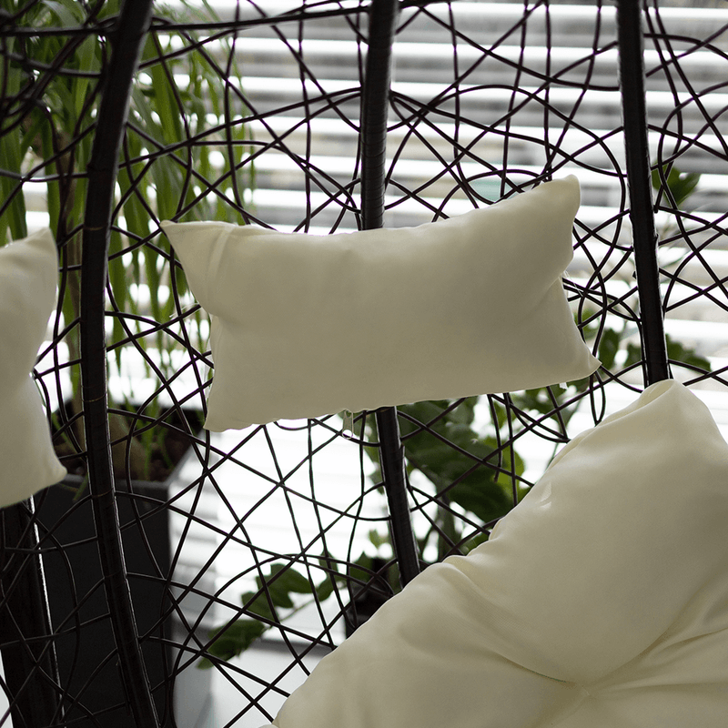 Casa si Gradina - Gradina si terasa - Mobilier exterior - Scaune si sezlonguri gradina - Scaun agatat dublu, maro/crem, DALVEA NEW - Infinity.ro