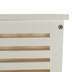 Casa si Gradina/Sanitare/Suporturi si accesorii baie/Accesorii baie - Cos de rufe, bambus lacuit/alb/bej, BASKET - Infinity.ro