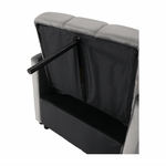 Casa si Gradina - Mobilier - Scaune si fotolii - Fotolii - Fotoliu extensibil, catifea Velvet gri deschis, IGRIM - Infinity.ro