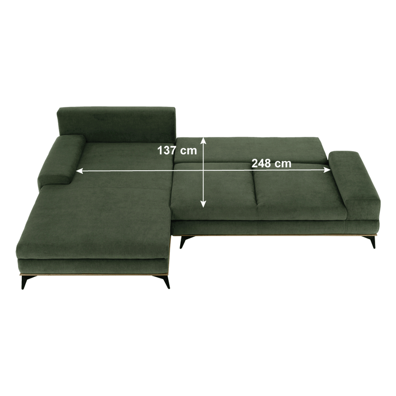 Casa si Gradina - Mobilier - Canapele si coltare - Canapele - Canapea, verde, model stanga, SELBY - Infinity.ro