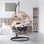 Casa si Gradina - Gradina si terasa - Mobilier exterior - Scaune si sezlonguri gradina - Scaun suspendat, natural / negru / gri, GABE - Infinity.ro