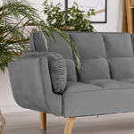 Casa si Gradina - Mobilier - Canapele si coltare - Coltare - Coltar extensibil, catifea gri deschis / fag, KAPRERA NEW - Infinity.ro