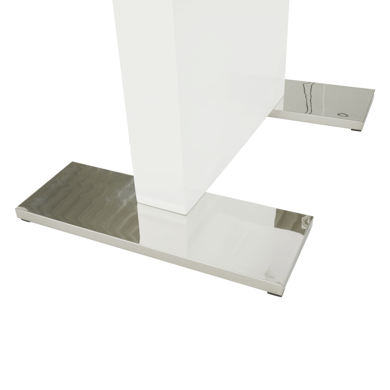 Casa si Gradina - Mobilier - Mese si birouri - Mese bucatarie si dining - Masa dining, alba HG, 120-160x80 cm, IRAKOL - Infinity.ro