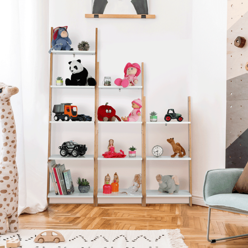 Casa si Gradina - Mobilier - Biblioteci si rafturi - Etajere - Etajera, alb/bambus, GAPA TYP 3 - Infinity.ro
