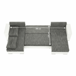Casa si Gradina - Mobilier - Canapele si coltare - Coltare - Coltar reversibil, alb/gri maroniu, ESSEN - Infinity.ro