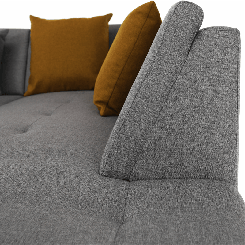 Casa si Gradina - Mobilier - Canapele si coltare - Canapele - Canapea, gri/mustar, model dreapta, BELLIS U - Infinity.ro