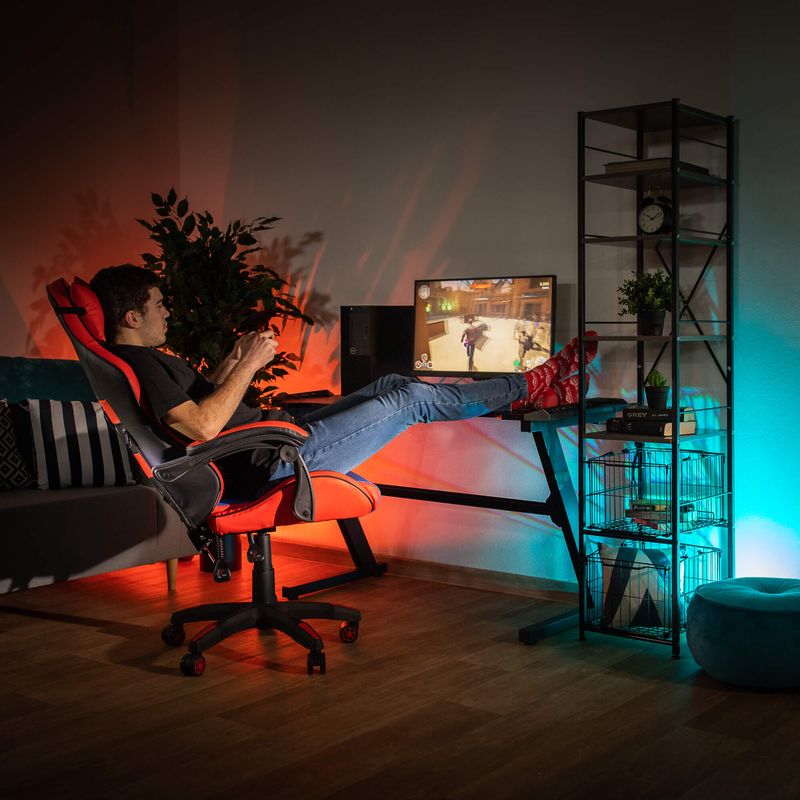 Casa si Gradina - Mobilier - Scaune si fotolii - Scaune - Scaun de birou / joc, albastru / rosu, SPIDEX - Infinity.ro