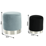 Casa si Gradina - Mobilier - Scaune si fotolii - Tabureti - Set doua taburete, gri/crom argintiu si negru/crom argintiu, AIGUL SET - Infinity.ro