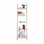 Casa si Gradina - Mobilier - Biblioteci si rafturi - Etajere - Etajera, alb/bambus, GAPA TYP 3 - Infinity.ro