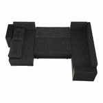 Casa si Gradina - Mobilier - Canapele si coltare - Coltare - Coltar reversibil, negru/negru spicat, STILA - Infinity.ro