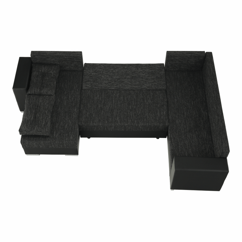 Casa si Gradina - Mobilier - Canapele si coltare - Coltare - Coltar reversibil, negru/negru spicat, STILA - Infinity.ro