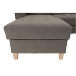 Casa si Gradina - Mobilier - Canapele si coltare - Coltare - Coltar, material textil gri maroniu TAUPE, model stanga, BRIDGET - Infinity.ro