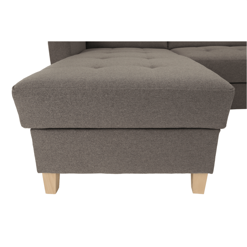 Casa si Gradina - Mobilier - Canapele si coltare - Coltare - Coltar, material textil gri maroniu TAUPE, model stanga, BRIDGET - Infinity.ro