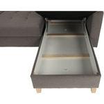 Casa si Gradina - Mobilier - Canapele si coltare - Coltare - Coltar, material textil gri maroniu TAUPE, model dreapta, BRIDGET - Infinity.ro