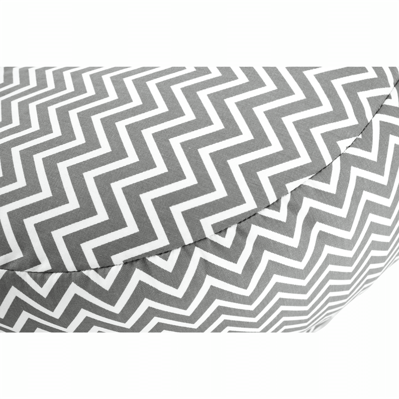 Casa si Gradina - Mobilier - Scaune si fotolii - Fotolii - Fotoliu tip sac, gri/alb/model zig-zag, GOMBY - Infinity.ro