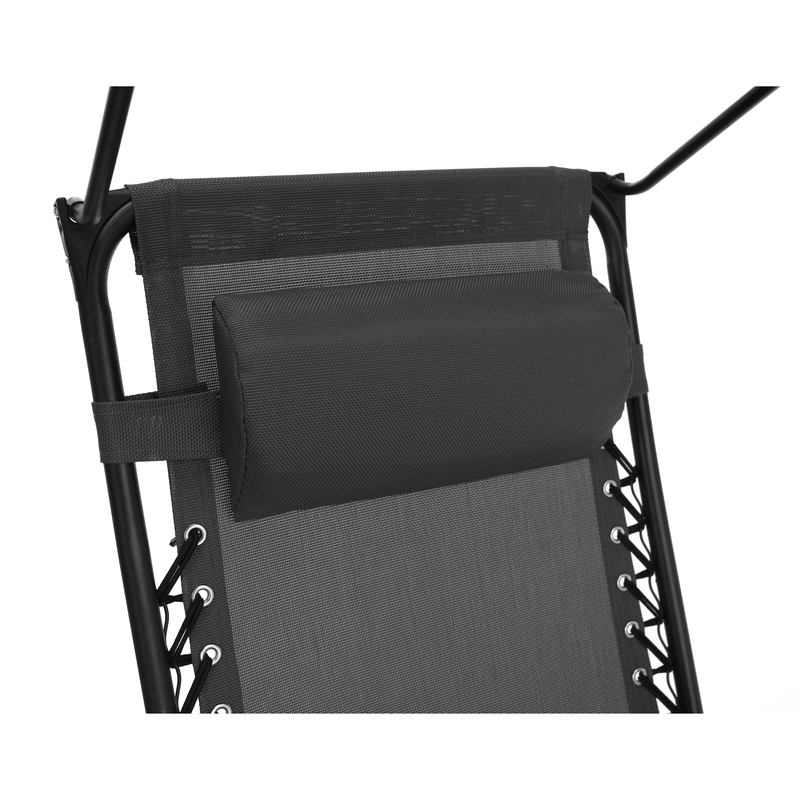 Casa si Gradina - Gradina si terasa - Mobilier exterior - Scaune si sezlonguri gradina - Set de 2 scaune reglabile de gradina, gri, KASPIAN - Infinity.ro