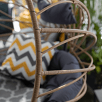 Casa si Gradina - Gradina si terasa - Mobilier exterior - Scaune si sezlonguri gradina - Scaun suspendat, natural / negru / gri, GABE - Infinity.ro