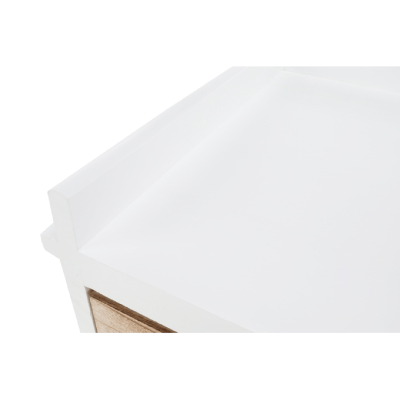 Casa si Gradina - Mobilier - Organizare si depozitare - Bancute - Banca cu 3 sertare, alb/miere, TEDRA NEW - Infinity.ro
