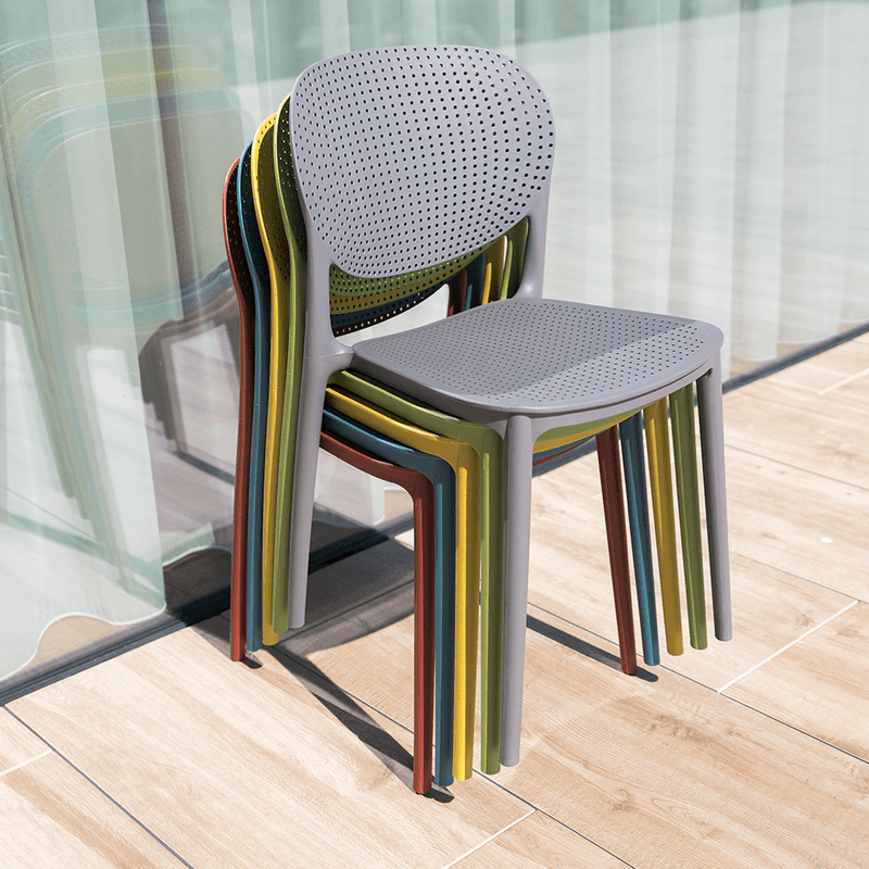 Casa si Gradina - Gradina si terasa - Mobilier exterior - Scaune si sezlonguri gradina - Scaun stivuibil, galben, FEDRA NEW - Infinity.ro