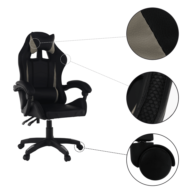 Casa si Gradina - Mobilier - Scaune si fotolii - Scaune - Scaun de birou / joc, gri / negru, JUKA - Infinity.ro