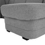 Casa si Gradina - Mobilier - Canapele si coltare - Coltare - Coltar in forma de U, piele ecologica, gri, drept, BITER U - Infinity.ro