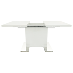 Casa si Gradina - Mobilier - Mese si birouri - Mese bucatarie si dining - Masa dining, alba HG, 120-160x80 cm, IRAKOL - Infinity.ro