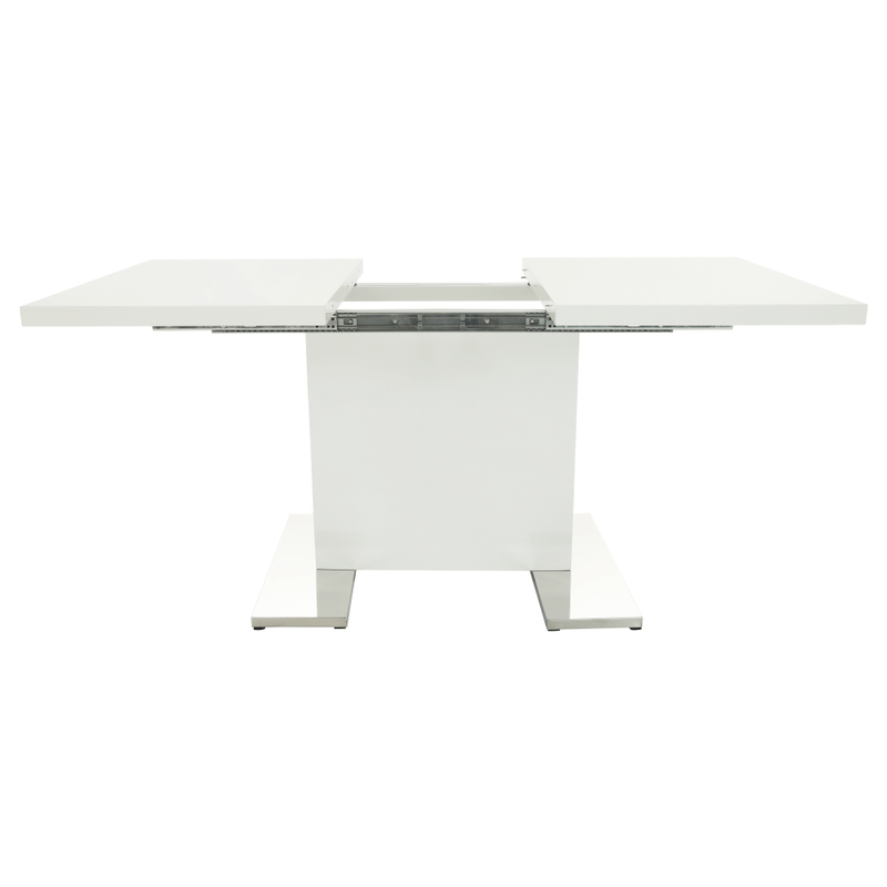 Casa si Gradina - Mobilier - Mese si birouri - Mese bucatarie si dining - Masa dining, alba HG, 120-160x80 cm, IRAKOL - Infinity.ro