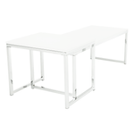 Casa si Gradina - Mobilier - Mese si birouri - Masute de cafea - Set 2 masute de cafea, alb mat/crom, MAGNO TYP 2 - Infinity.ro