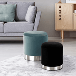 Casa si Gradina - Mobilier - Scaune si fotolii - Tabureti - Set doua taburete, gri/crom argintiu si negru/crom argintiu, AIGUL SET - Infinity.ro