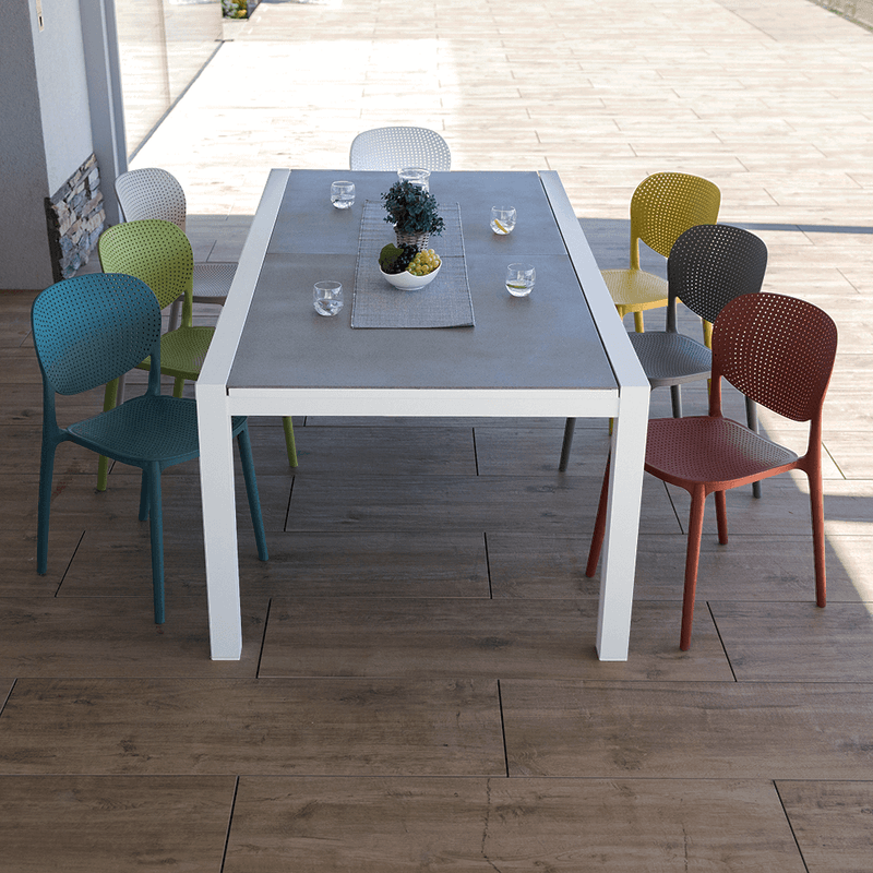 Casa si Gradina - Gradina si terasa - Mobilier exterior - Scaune si sezlonguri gradina - Scaun stivuibil, alb, FEDRA - Infinity.ro