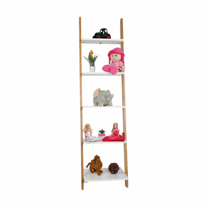 Casa si Gradina - Mobilier - Biblioteci si rafturi - Etajere - Etajera, alb/bambus, GAPA TYP 3 - Infinity.ro