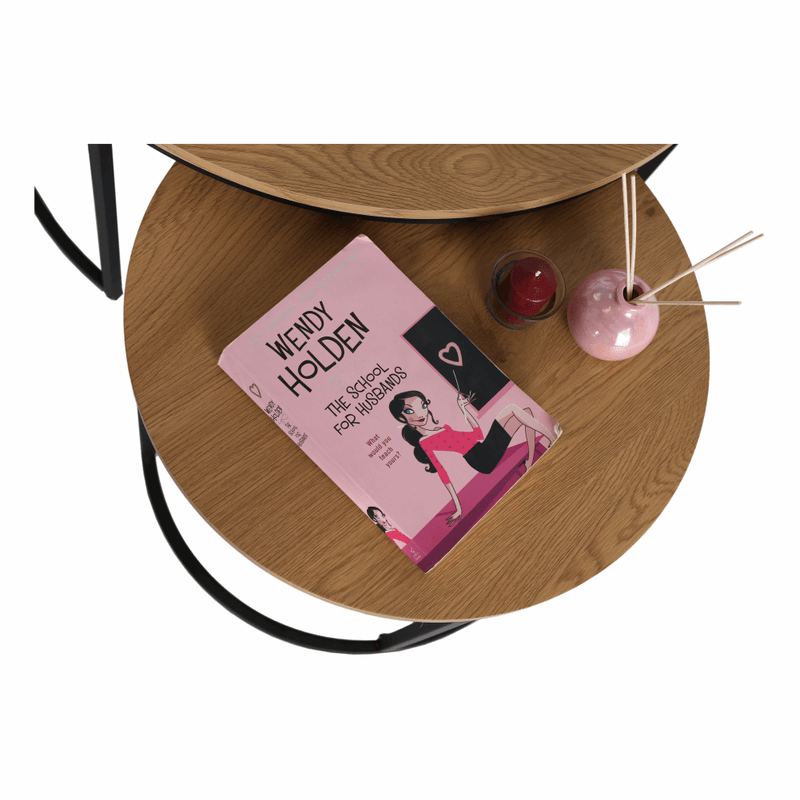 Casa si Gradina - Mobilier - Mese si birouri - Masute de cafea - Set de doua mese de cafea, stejar / negru, IKLIN - Infinity.ro